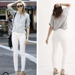 Madewell 9" high riser skinny skinny white jean EUC good condition white size 26